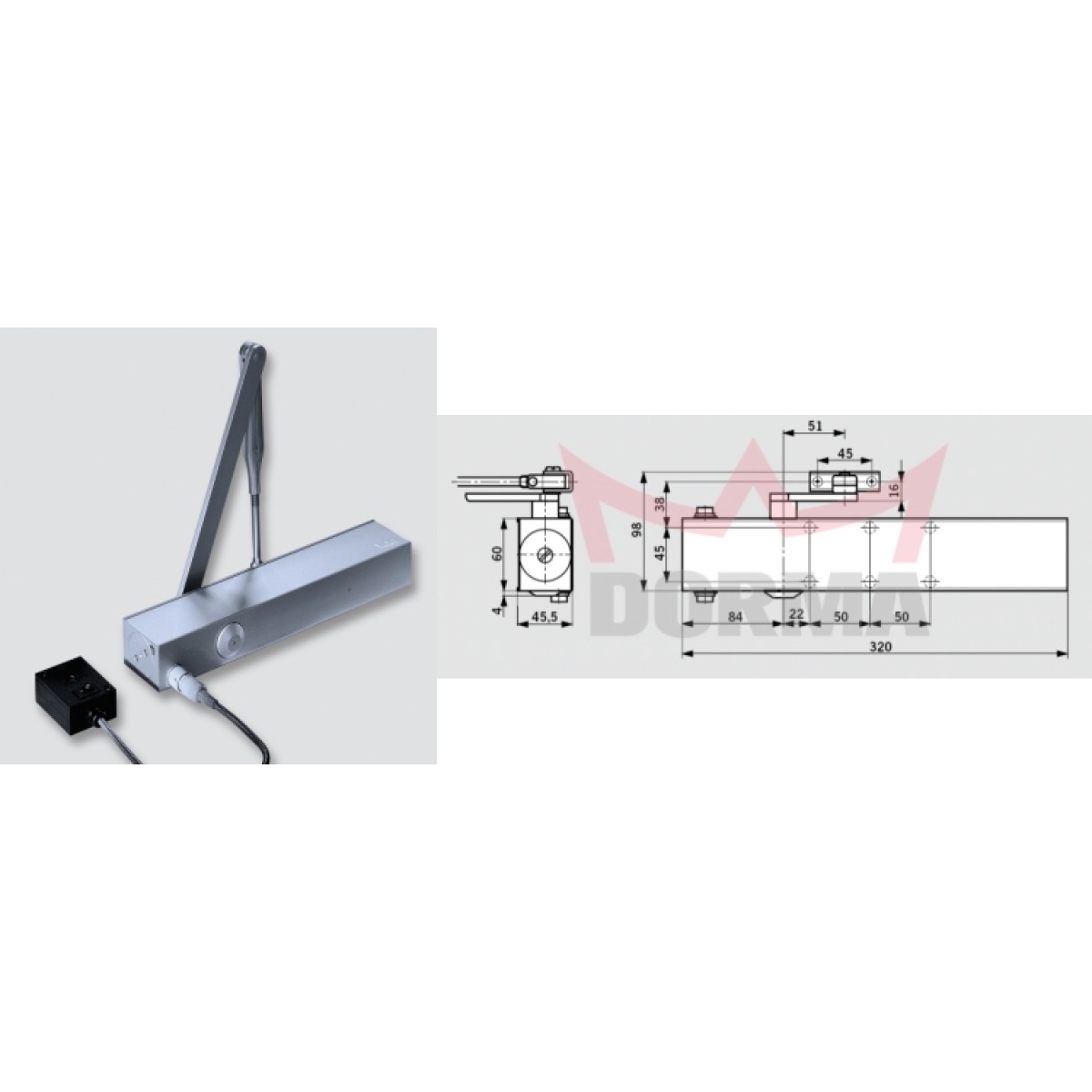 DORMA TS 73 EMF OVERHEAD CLOSER
